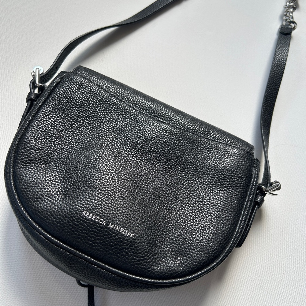Rebecca Minkoff Black Leather Crossbody Bag - Picture 5 of 7